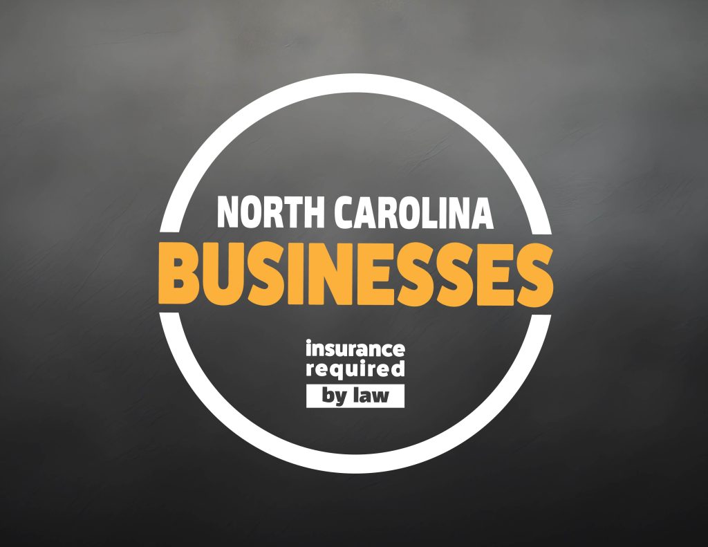 North Carolina business insurance requirements showing required coverage by law for workers compensation and commercial auto